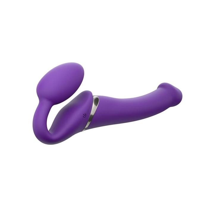 Wibrujące strap-on z pilotem IPX7 fioletowe