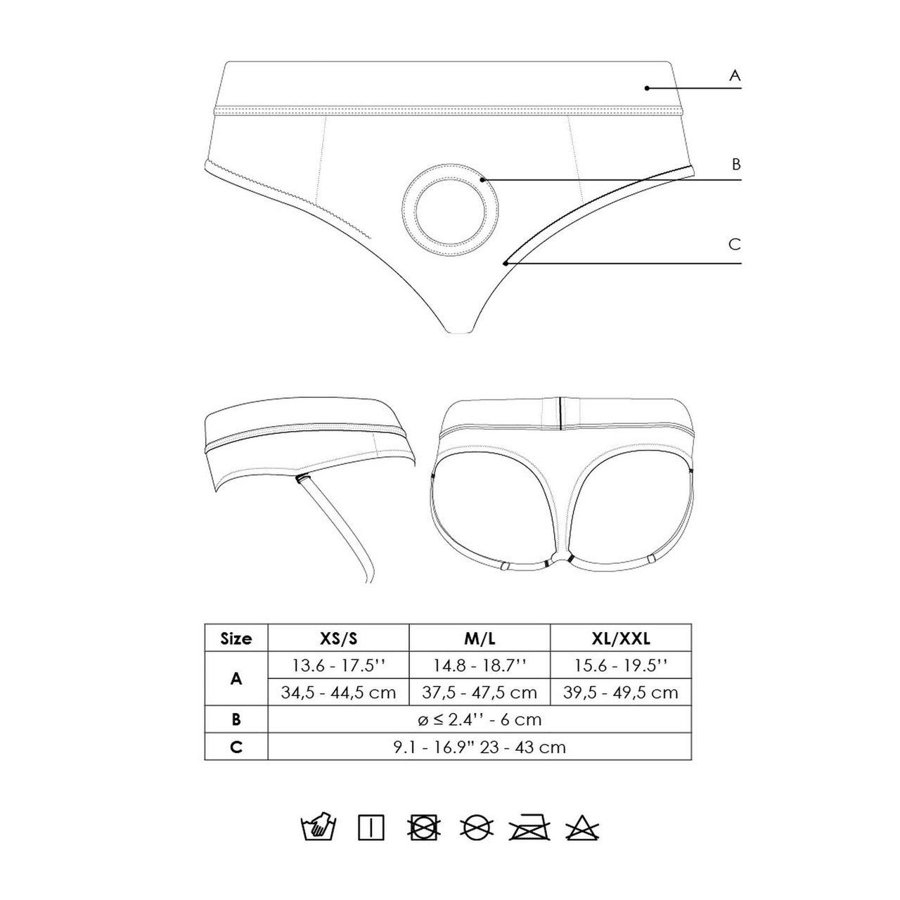 Wibrujące stringi strap-on XS/S z odpinanymi paskami i bullet 10 trybów | Loris.pl