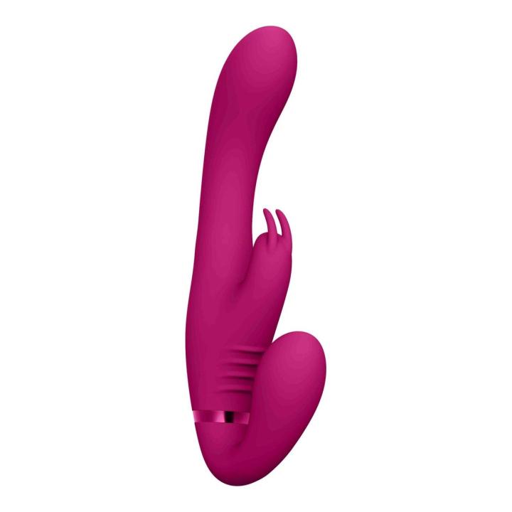 Strap-on bez uprzęży różowy z wibracjami 3 silniki IPX7