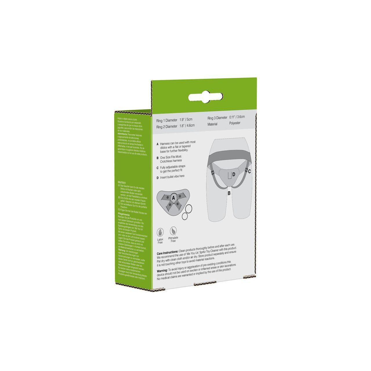 Regulowana uprząż strap-on fioletowa z pierścieniem do wibratora | Loris.pl