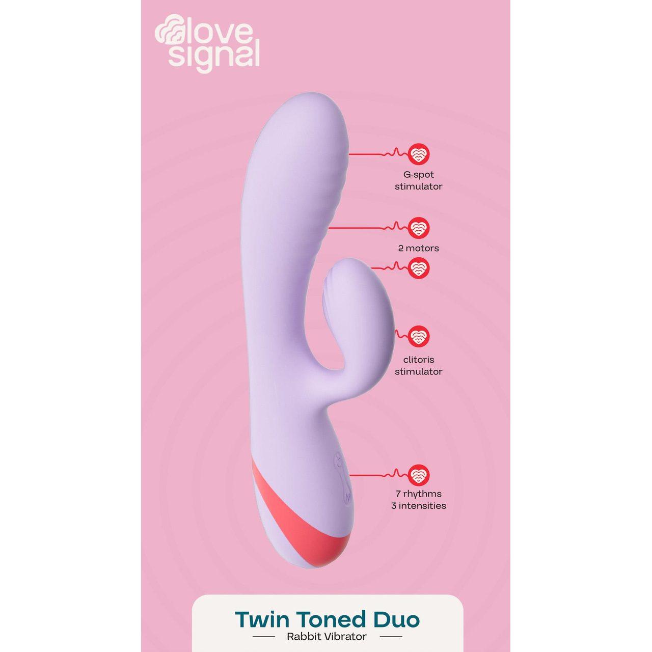 Wibrator króliczek 19 cm z dwoma silnikami | 7 programów | Ładowanie USB | Loris.pl