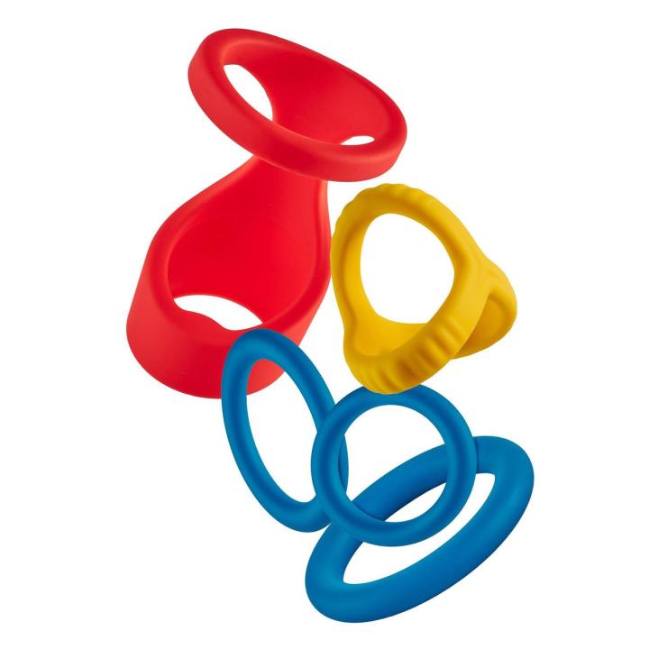 Zestaw pierścieni erekcyjnych bez wibracji 5 el. IPX8 | Loris.pl