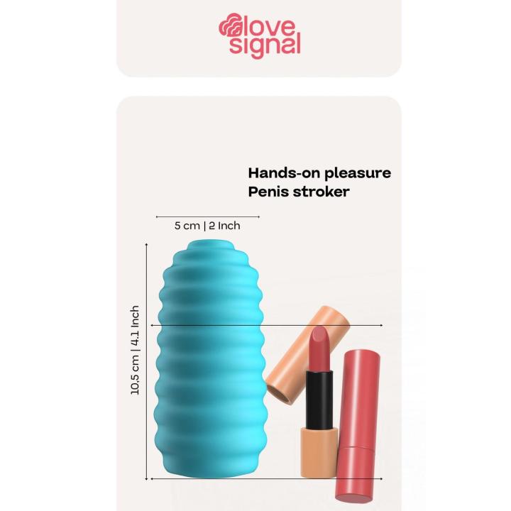 Kompaktowy masturbator ręczny 10,5 cm IPX8 | Żłobiona nakładka TPE