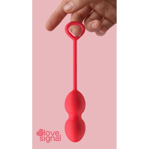 Podwójne kulki miłosne silikonowe 17,5 cm IPX8 | Bez wibracji