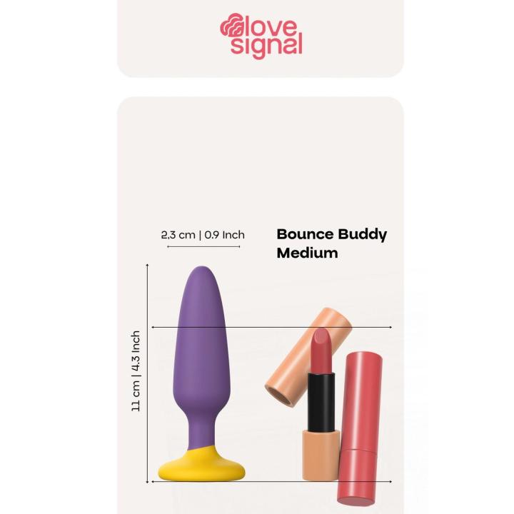 Średni plug analny silikonowy 11 cm IPX8