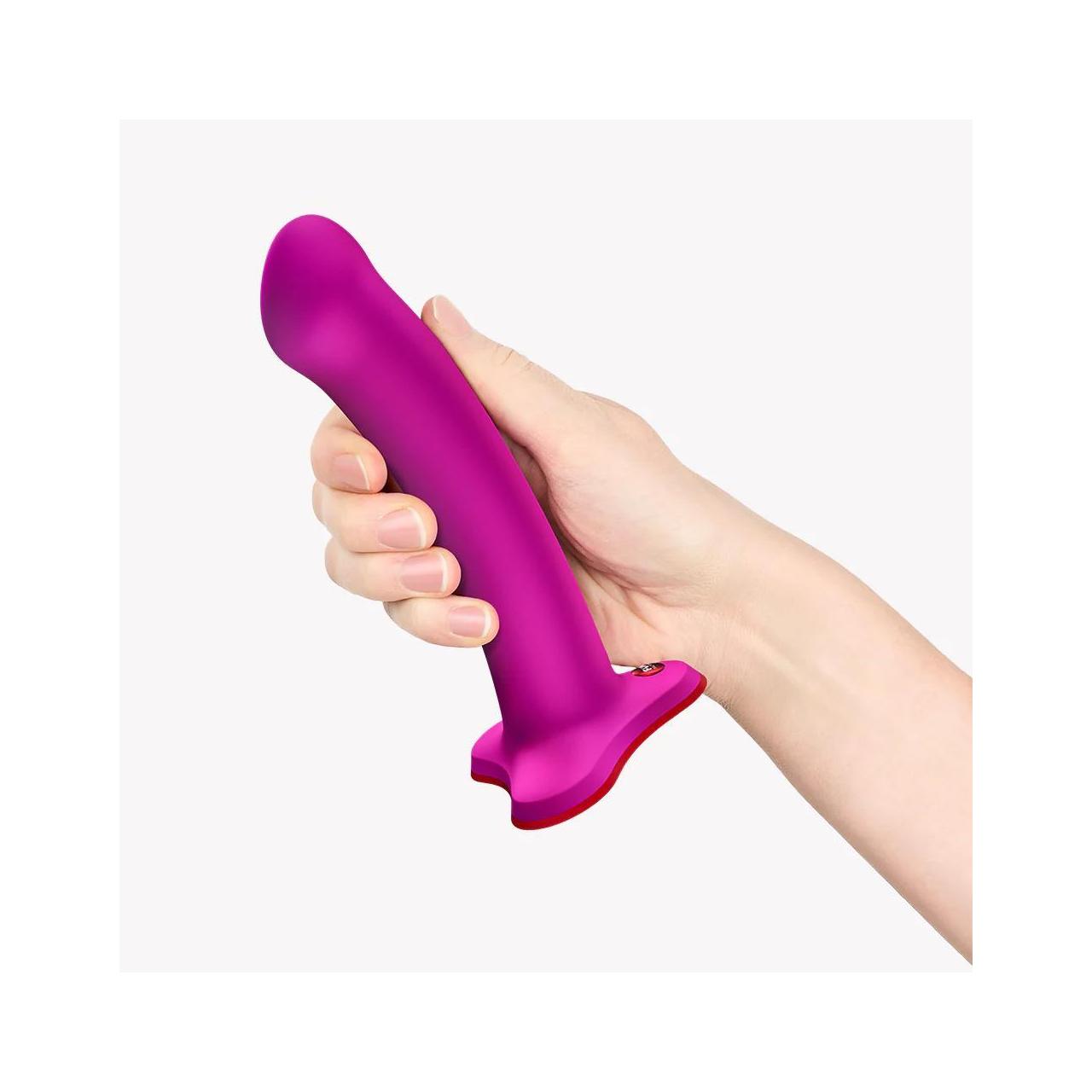 Realistyczne dildo fioletowe z przyssawką i do uprzęży | Loris.pl