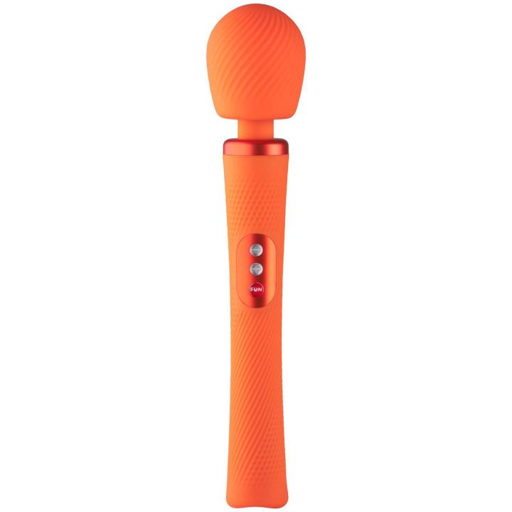 Pomarańczowa różdżka wibracyjna wand z głębokimi wibracjami | Loris.pl
