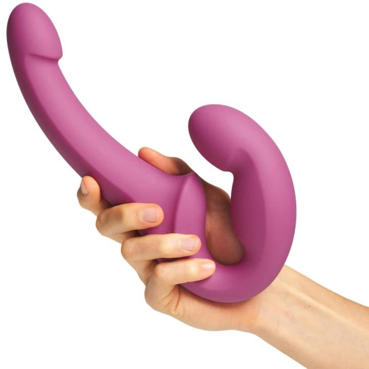 Podwójne dildo bez uprzęży 30 cm różowe | silikon premium IPX7