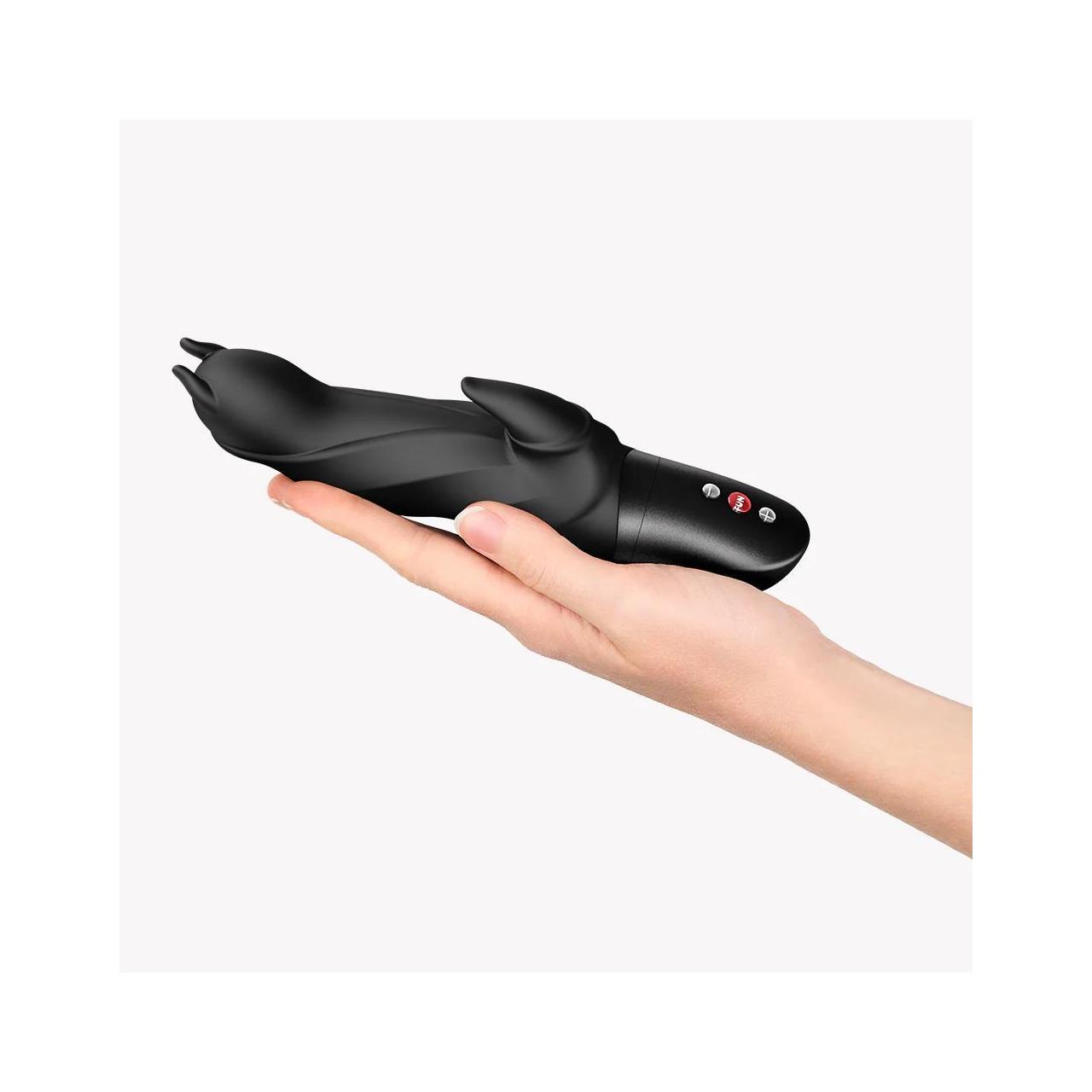 Czarny wibrator króliczek do punktu G i łechtaczki IPX7 | Loris.pl