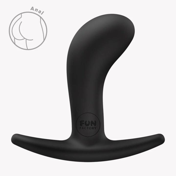 Czarny plug analny M 9,3 cm z silikonu medycznego