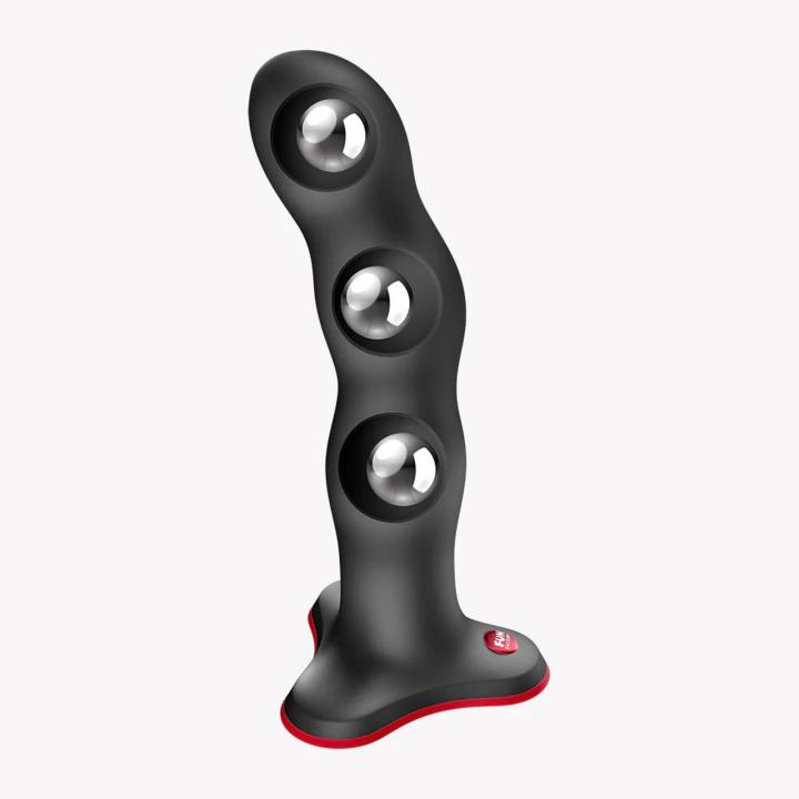 Dildo z kulkami wewnętrznymi 18,5 cm – przyssawka i do uprzęży