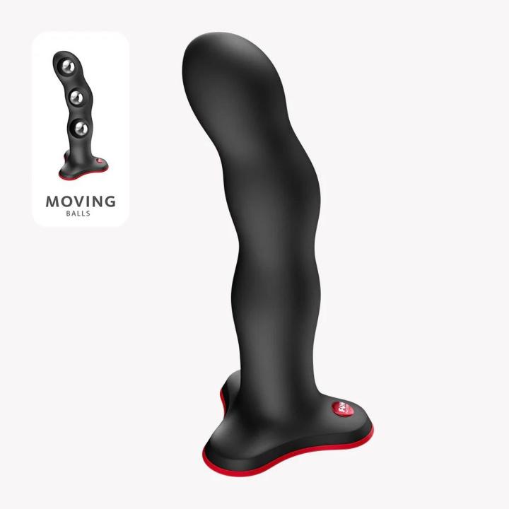 Dildo z kulkami wewnętrznymi 18,5 cm – przyssawka i do uprzęży