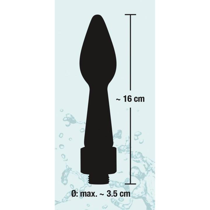 Wtyczka analna z irygatorem do prysznica 2 w 1 16 cm
