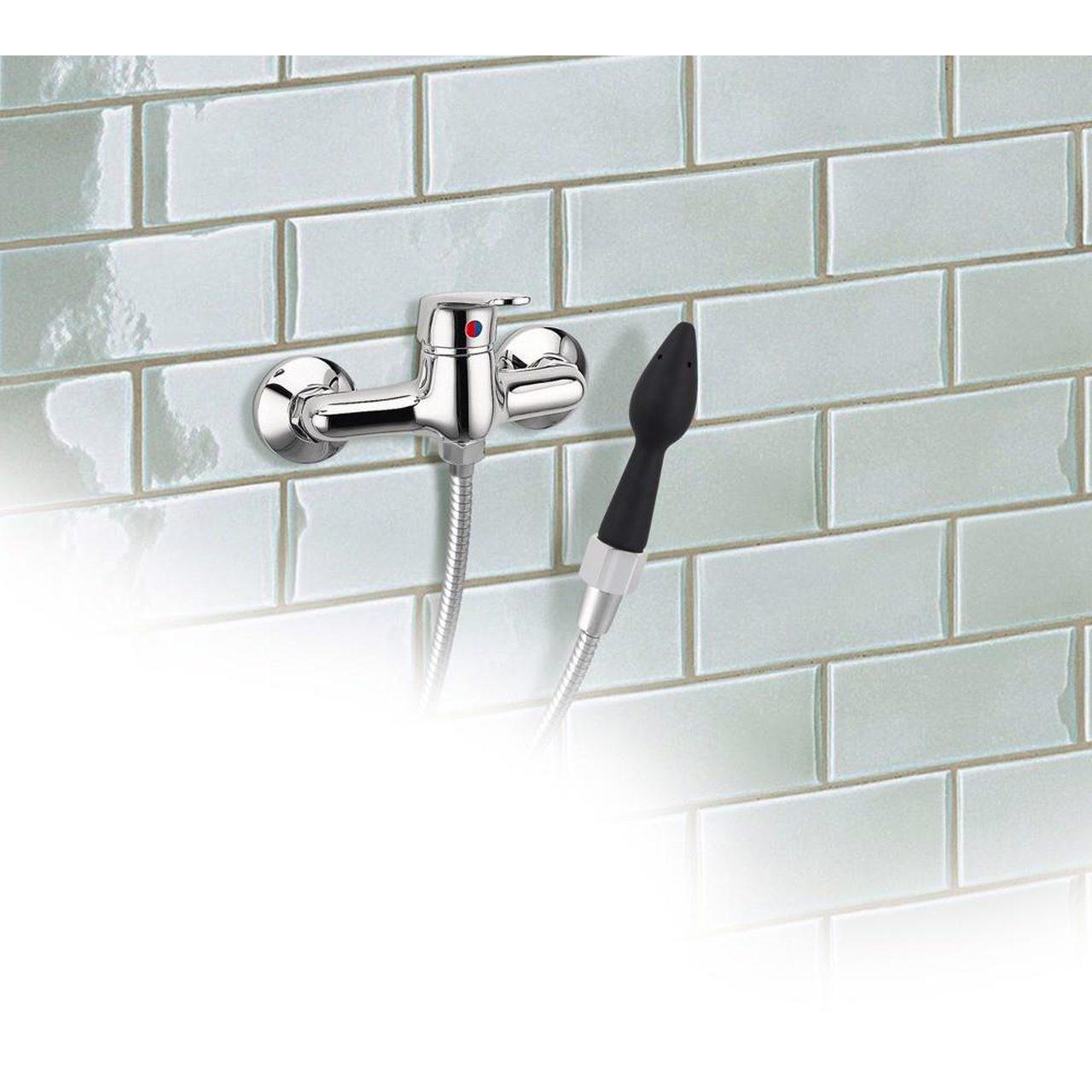 Wtyczka analna z irygatorem do prysznica 2 w 1 16 cm | Loris.pl