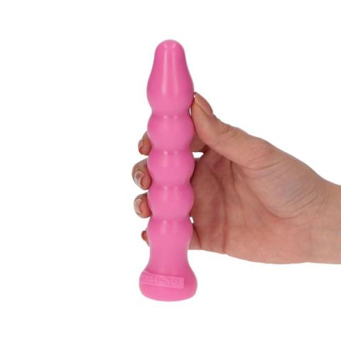 Różowy korek analny z kulkami i przyssawką 13 cm | Dla początkujących