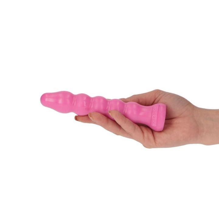 Różowy korek analny z kulkami i przyssawką 13 cm | Dla początkujących