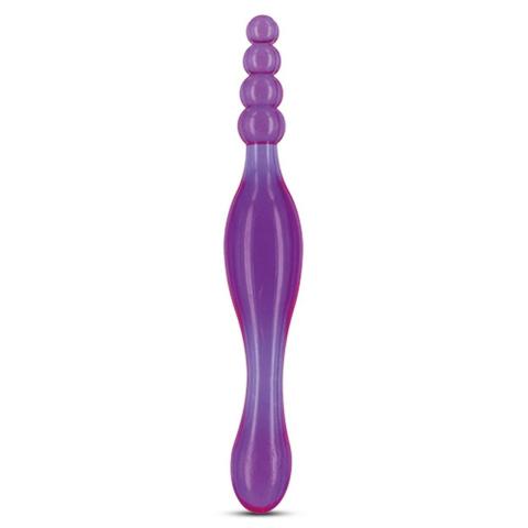 Elastyczny plug analny TPR 20 cm fioletowy – wodoodporny
