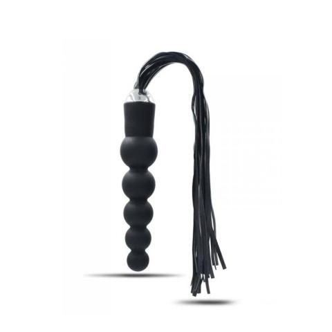 Silikonowy plug analny 2w1 z frędzlami – stymulacja i BDSM light
