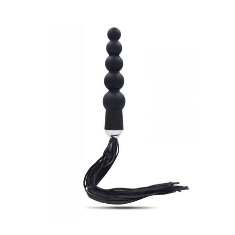 Silikonowy plug analny 2w1 z frędzlami – stymulacja i BDSM light