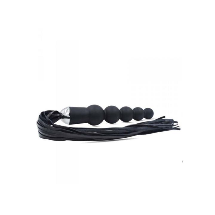 Silikonowy plug analny 2w1 z frędzlami – stymulacja i BDSM light