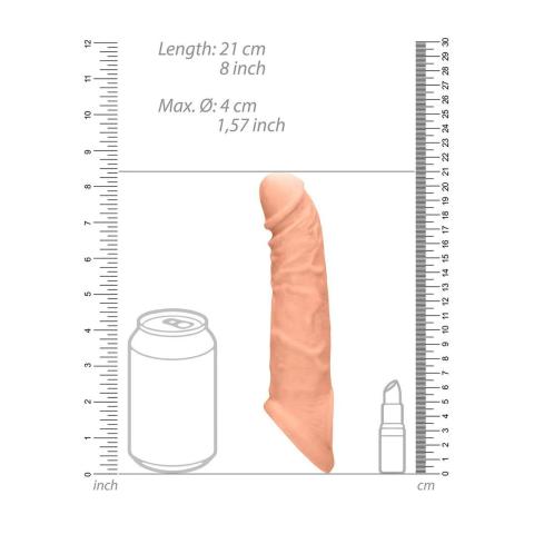 Realistyczna przedłużka na penisa 20 cm z Skin TPE