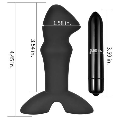 Wibrujący plug analny do prostaty 10 trybów | Silikon | Wodoodporny