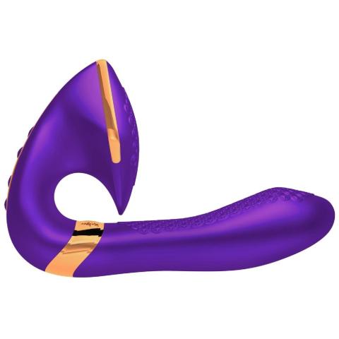 Masażer intymny fioletowy 17 cm – 2 silniki, wodoodporny, ładowanie USB