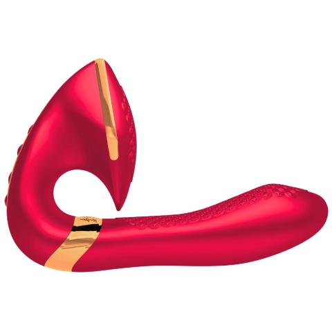 Podwójny masażer intymny 17 cm z 2 silnikami | Wodoodporny