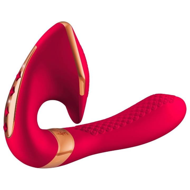 Podwójny masażer intymny 17 cm z 2 silnikami | Wodoodporny