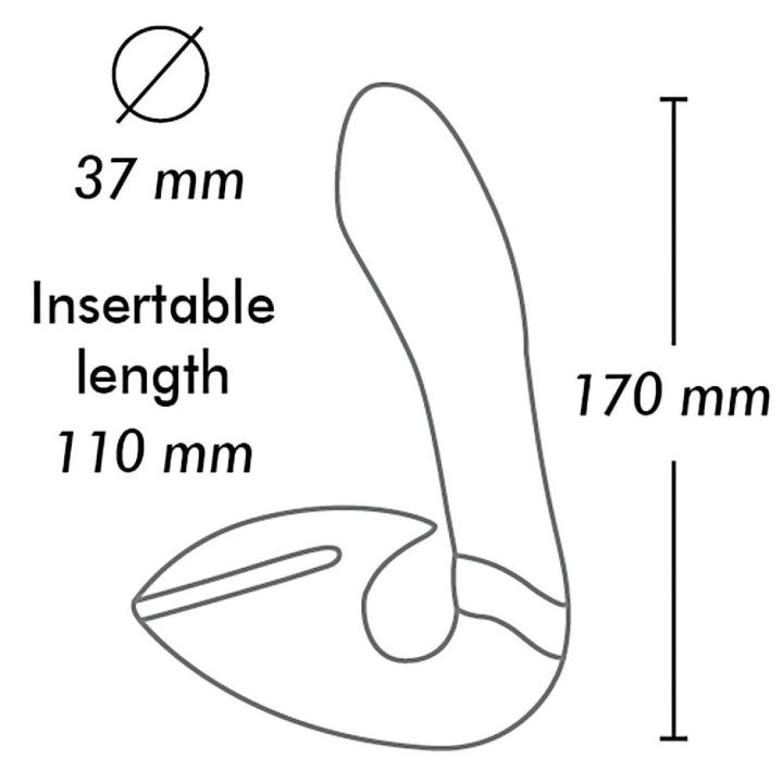 Podwójny masażer intymny 17 cm z 2 silnikami | Wodoodporny