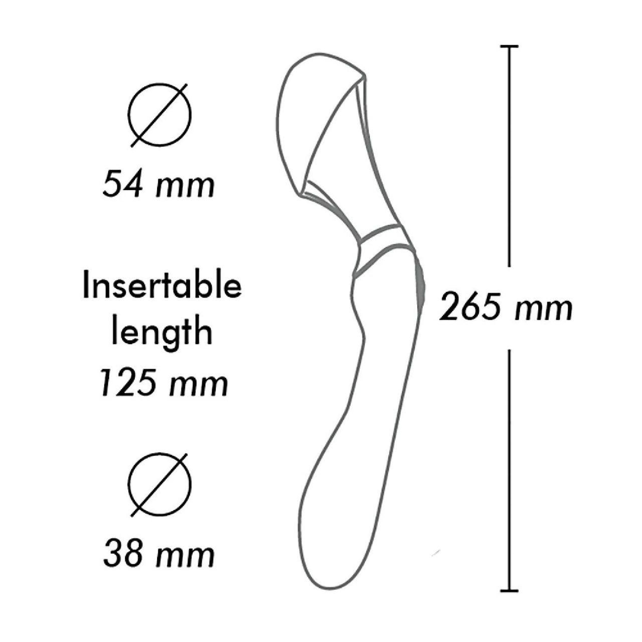 Czarny masażer intymny 27 cm – 10 trybów, wodoodporny, USB | Loris.pl