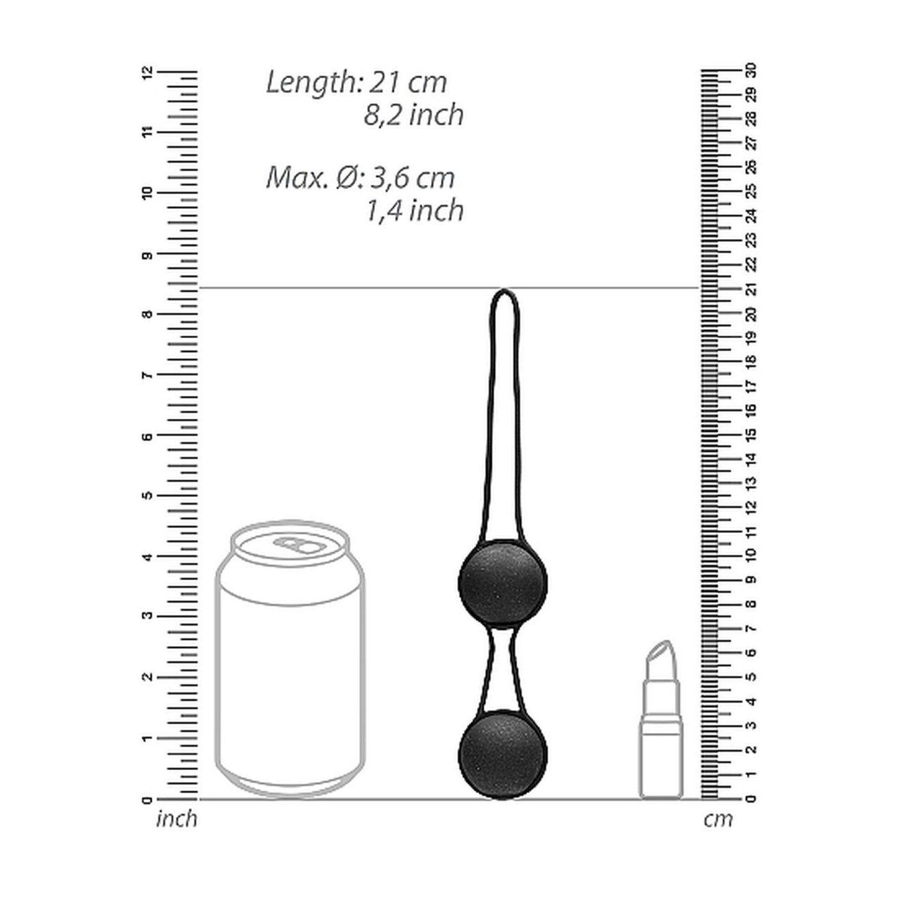 Biodegradowalne kulki gejszy 3,6 cm czarne – trening Kegla i stymulacja | Loris.pl