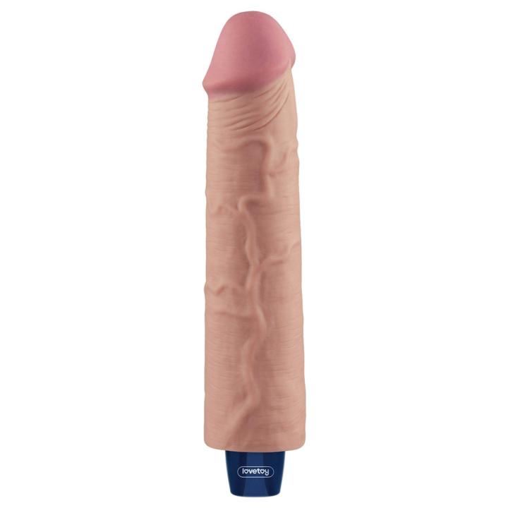 Realistyczne dildo wibrujące 23 cm z TPE | 10 trybów | USB | Wodoodporne