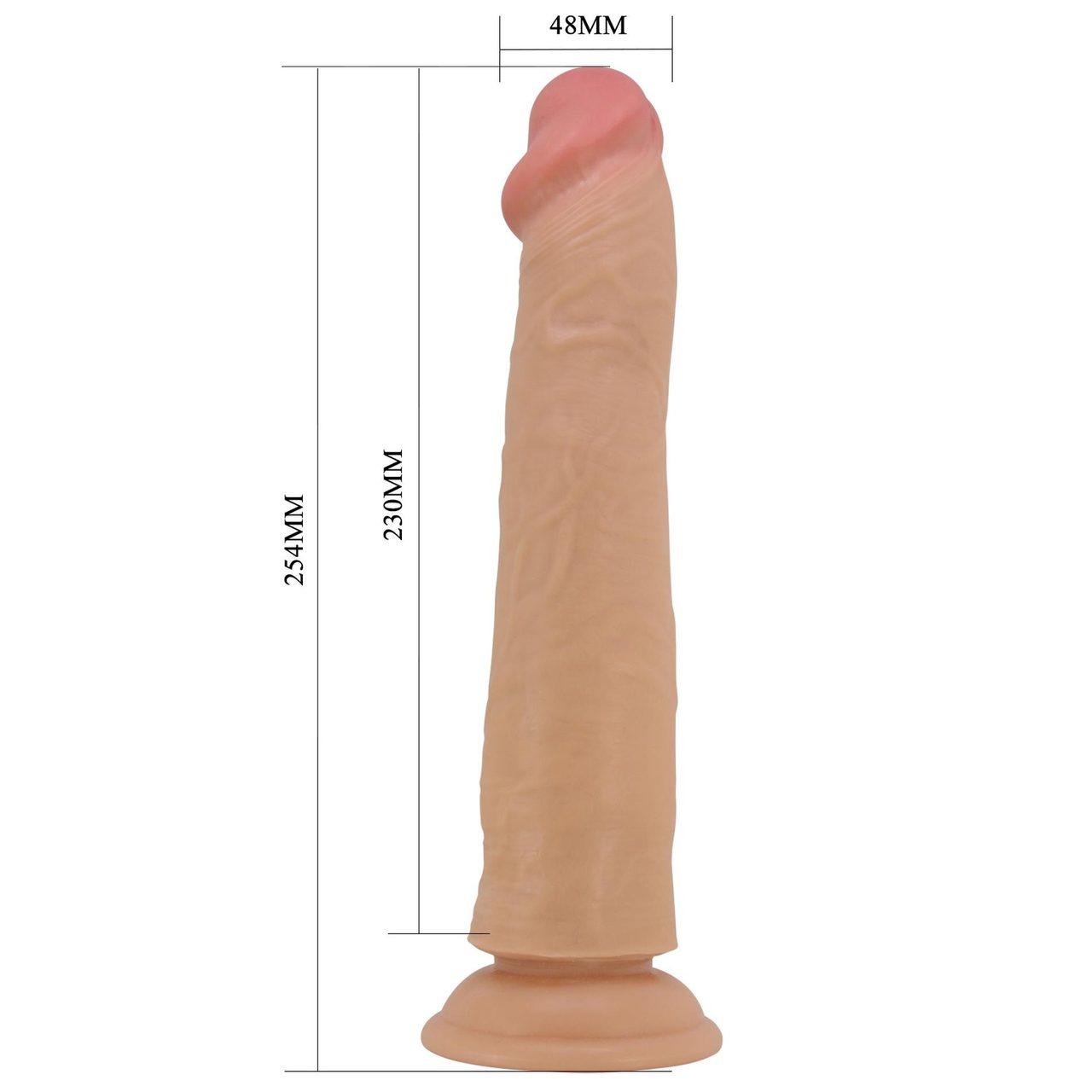 Realistyczne dildo 25,4 cm z przyssawką i ruchomą skórą | Loris.pl