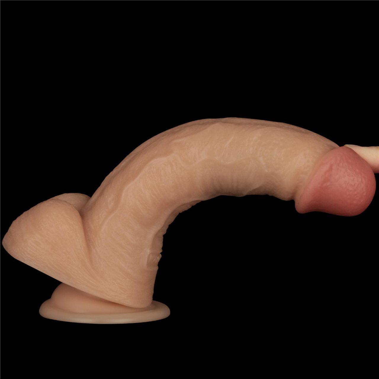Realistyczne dildo wibrujące 20,3 cm z przyssawką | 10 trybów | Loris.pl