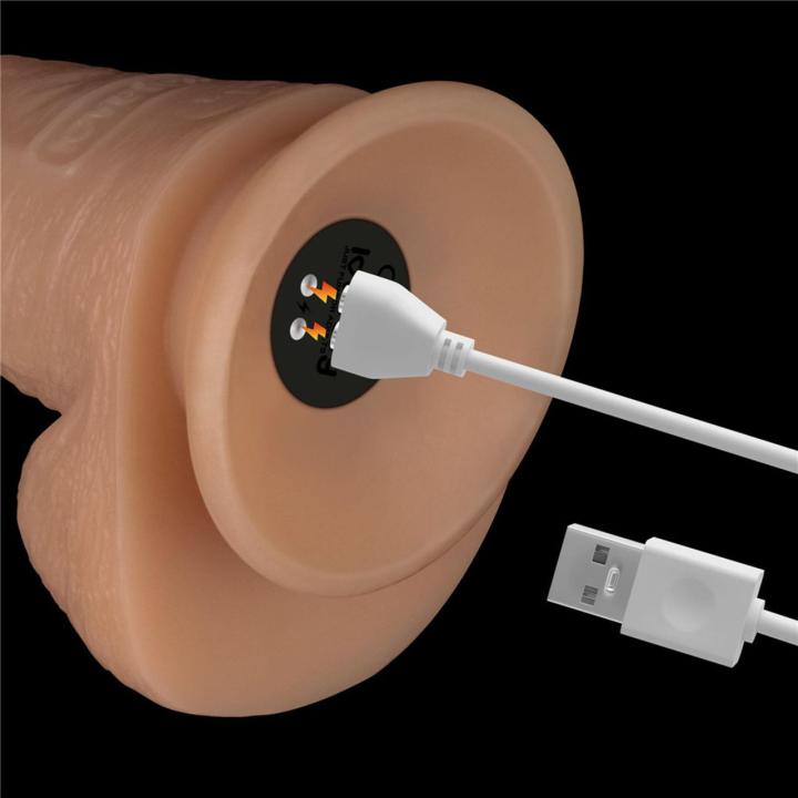 Realistyczne dildo wibrujące 20,3 cm z przyssawką | 10 trybów