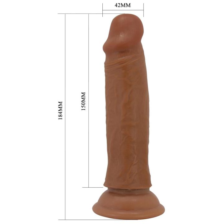 Realistyczne dildo TPR 18,4 cm z przyssawką i sliding skin