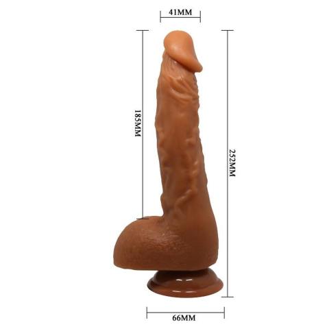 Realistyczne dildo z przyssawką do punktu g | Jasnobrązowe