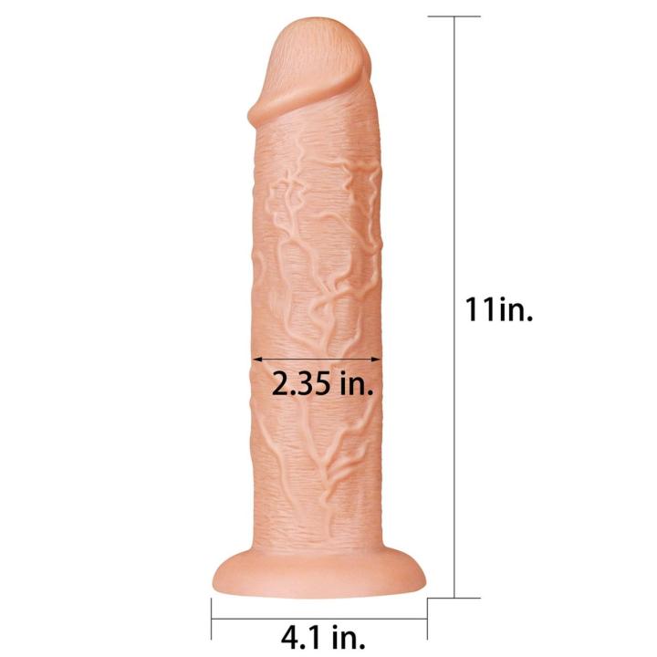 Realistyczne dildo XXL 27,5 cm z przyssawką – mocne wypełnienie | Loris.pl