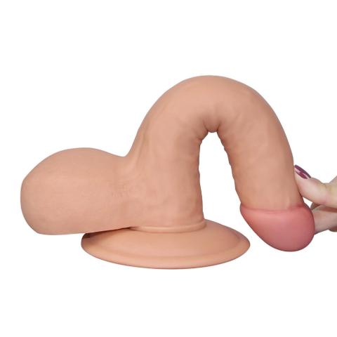 Realistyczne dildo z przyssawką ultra miękkie 19,1 cm