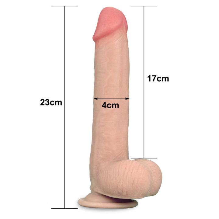 Realistyczne dildo 22,5 cm z efektem przesuwnej skóry