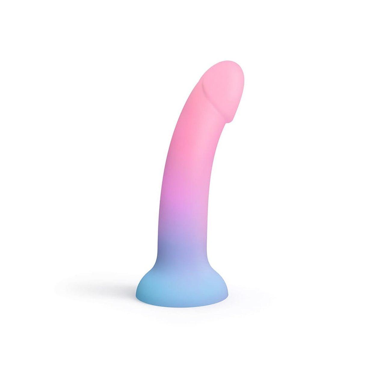 Silikonowe dildo 14 cm z przyssawką | Zakrzywione do waginalnie i analnie
