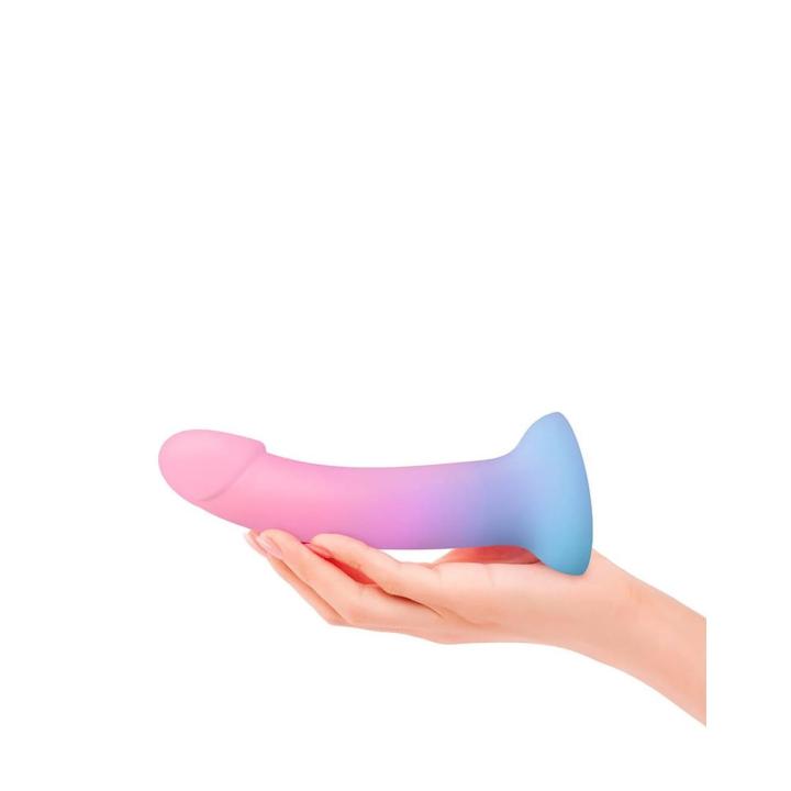 Silikonowe dildo 14 cm z przyssawką | Zakrzywione do waginalnie i analnie