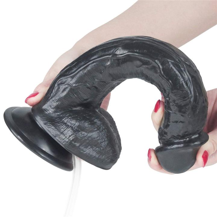 Realistyczne dildo z funkcją squirtingu i przyssawką 27,5 cm