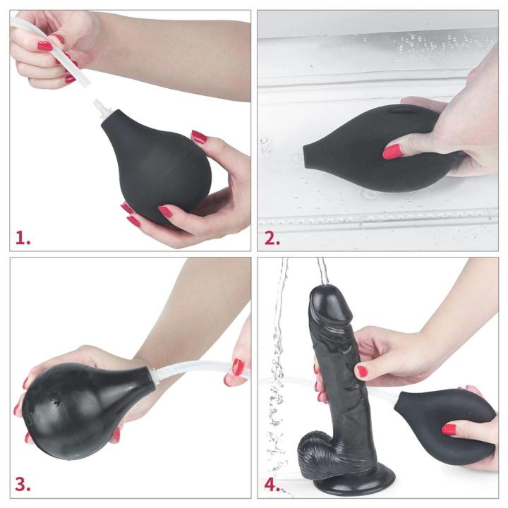 Realistyczne dildo z funkcją squirtingu i przyssawką 27,5 cm