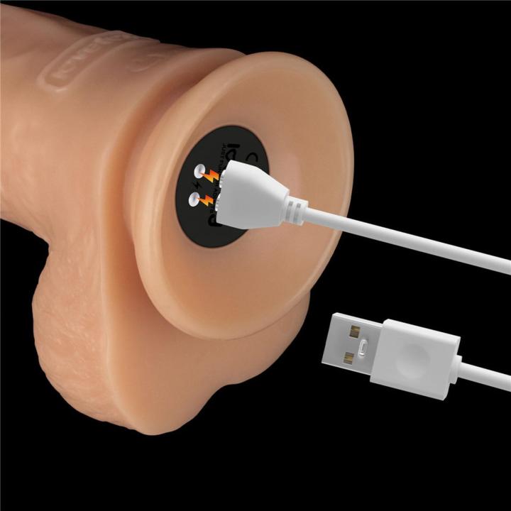 Realistyczne wibrujące dildo z przyssawką 22,8 cm | 10 trybów