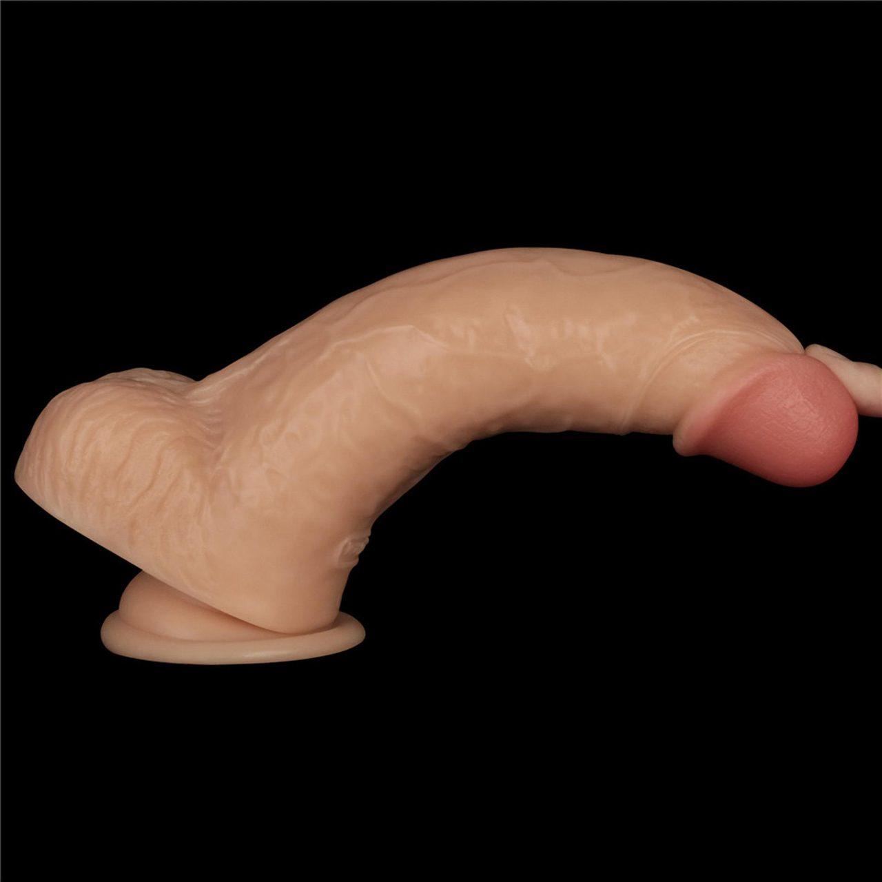 Realistyczne wibrujące dildo z przyssawką 22,8 cm | 10 trybów | Loris.pl