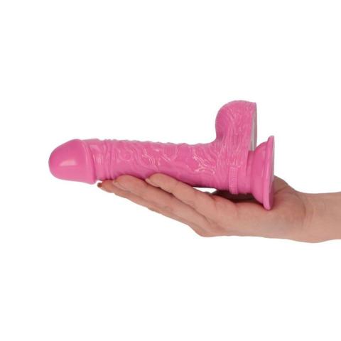 Realistyczne dildo z przyssawką różowe – do waginy i analu
