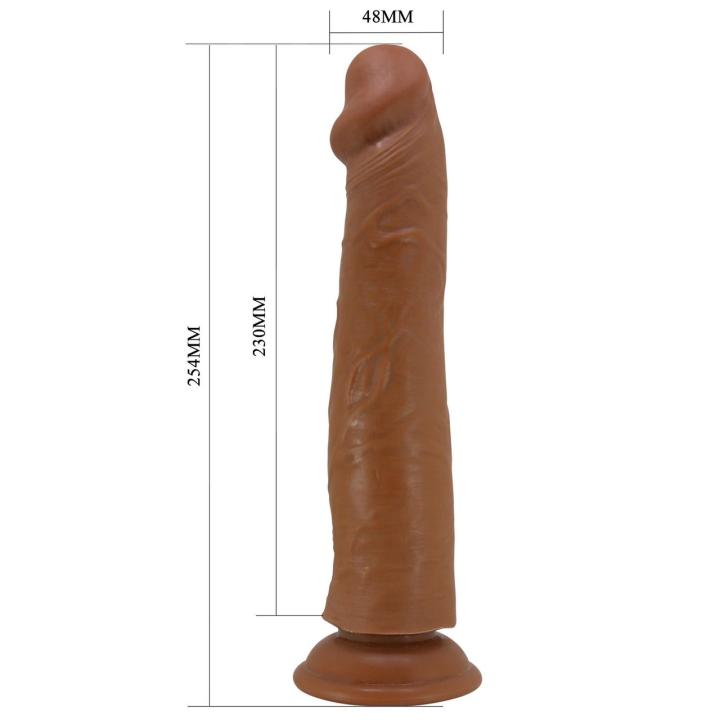 Realistyczne dildo 25,4 cm z przyssawką i ruchomą skórą
