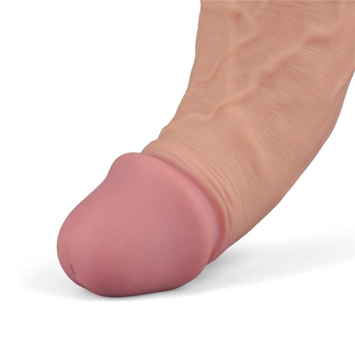 Realistyczne dildo wibrujące 25,4 cm cieliste ładowalne TPE